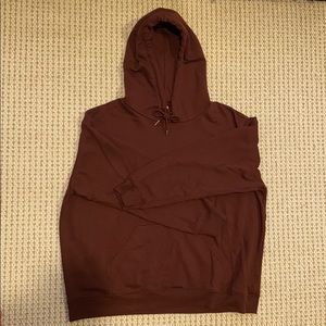 burgundy sweatshirt